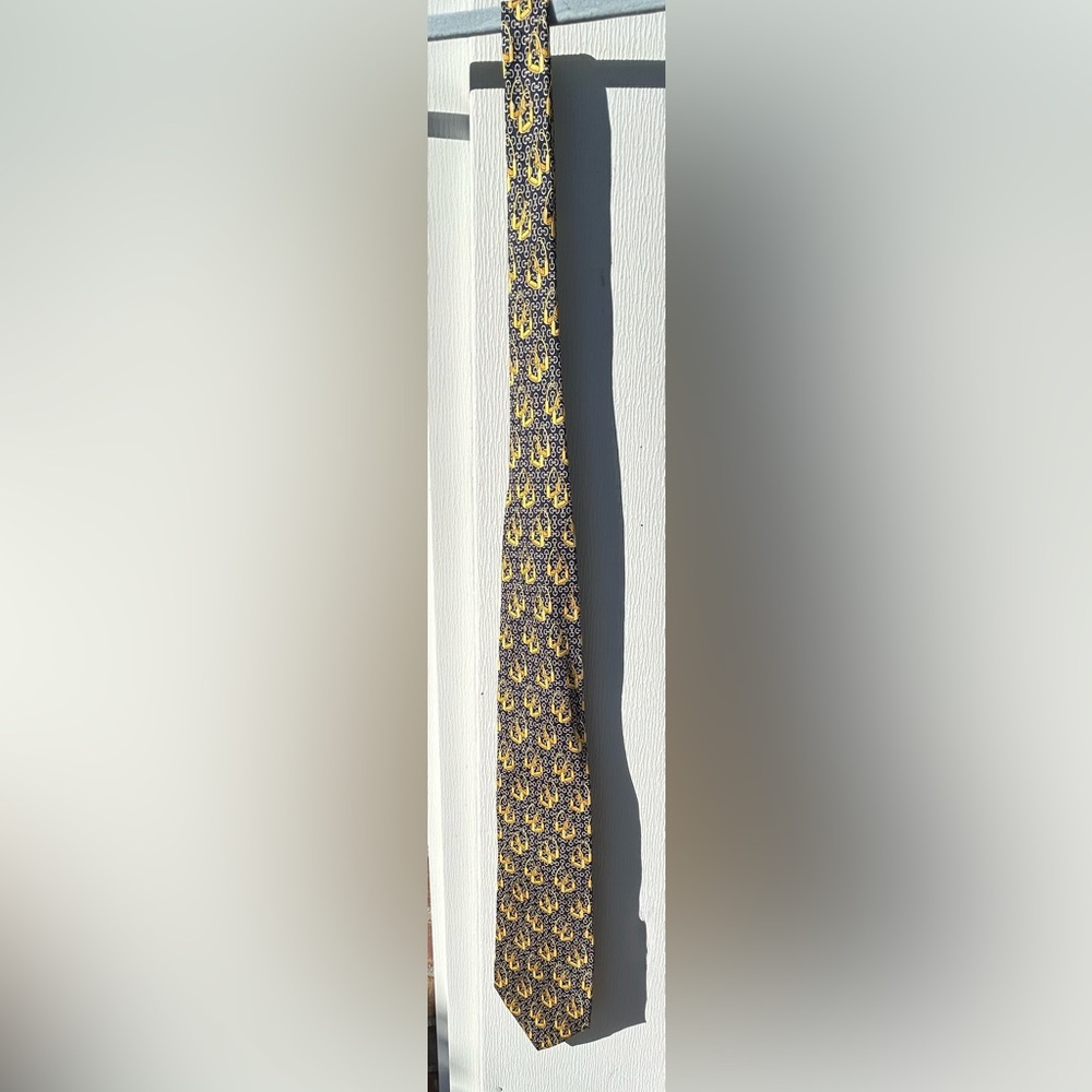 Morgano Uomo Men’s Golden Stirrups Silk Tie
